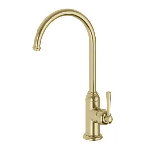 Phoenix Cromford Side Level Sink Mixer Brushed Gold by PHOENIX, a Bathroom Taps & Mixers for sale on Style Sourcebook