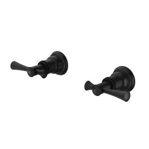 Phoenix Cromford Wall Top Assemblies 15mm Extended Spindles Matte Black by PHOENIX, a Bathroom Taps & Mixers for sale on Style Sourcebook