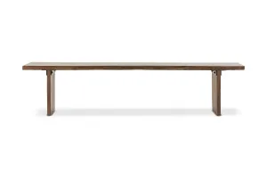 Dakota Block 200cm Bench, Solid Acacia Wood, Walnut, by Lounge Lovers by Lounge Lovers, a Chairs for sale on Style Sourcebook