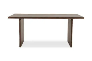 Dakota Block 180cm Dining Table, Solid Acacia Wood, Walnut, by Lounge Lovers by Lounge Lovers, a Dining Tables for sale on Style Sourcebook