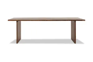 Dakota Block 240cm Dining Table, Solid Acacia Wood, Walnut, by Lounge Lovers by Lounge Lovers, a Dining Tables for sale on Style Sourcebook