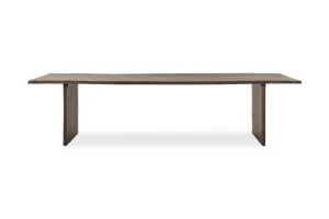 Dakota Block 300cm Dining Table, Solid Acacia Wood, Walnut, by Lounge Lovers by Lounge Lovers, a Dining Tables for sale on Style Sourcebook