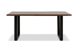 Dakota U 180cm Dining Table, Solid Acacia Wood, Walnut, by Lounge Lovers by Lounge Lovers, a Dining Tables for sale on Style Sourcebook