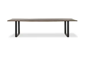 Dakota U 300cm Dining Table, Solid Acacia Wood, Walnut, by Lounge Lovers by Lounge Lovers, a Dining Tables for sale on Style Sourcebook