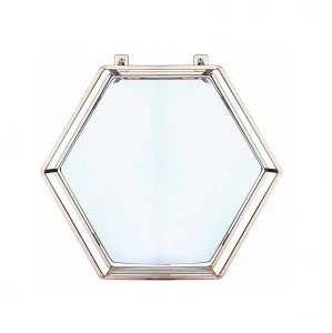 Rose Gold Hexagon Hanging Wall Mirror by Luxe Mirrors, a Mirrors for sale on Style Sourcebook