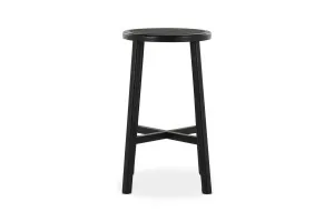 Avalon Bar Stool, Black Solid Elm Timber Frame Rattan Seat, by Lounge Lovers by Lounge Lovers, a Bar Stools for sale on Style Sourcebook