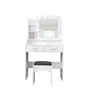 Devon Vanity Set with Shelves White by Luxe Mirrors, a Shaving Cabinets for sale on Style Sourcebook