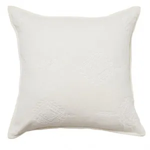 Haveli Cushion White - 50cm x 50cm by James Lane, a Cushions, Decorative Pillows for sale on Style Sourcebook