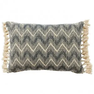 Martinique Cushion Natural/Blue - 60cm x 40cm by James Lane, a Cushions, Decorative Pillows for sale on Style Sourcebook