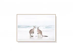 Kangaroo Couple Wall Art Canvas 3 sizes available 50cm x 70cm by Luxe Mirrors, a Artwork & Wall Decor for sale on Style Sourcebook