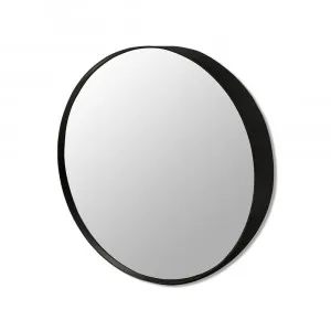 Satin Black Round Mirror - 3 Sizes (50cm / 70cm / 90cm) 500mm Satin Black by Luxe Mirrors, a Mirrors for sale on Style Sourcebook