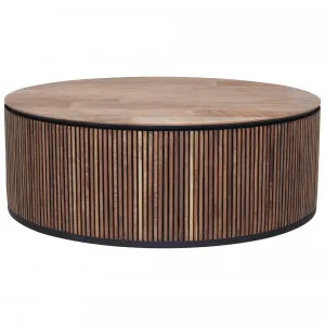 Monaco Round Coffee Table 100cm in Reclaimed Teak by OzDesignFurniture, a Coffee Table for sale on Style Sourcebook