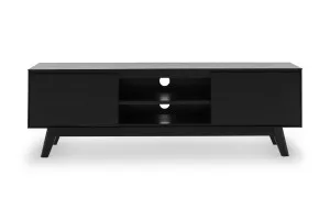 Otis 140cm Modern TV Unit, Black Medium Density Fibreboard, by Lounge Lovers by Lounge Lovers, a Entertainment Units & TV Stands for sale on Style Sourcebook