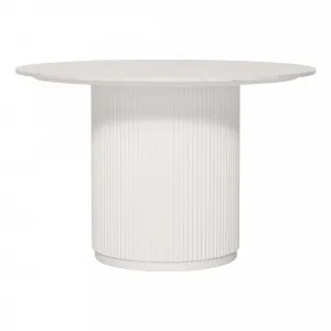 Fonda Round Dining 120cm in White / Carrara Marble by OzDesignFurniture, a Dining Tables for sale on Style Sourcebook