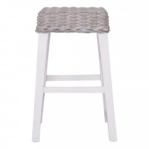 Sorrento Bar Stool in Rattan Whitewash / White by OzDesignFurniture, a Bar Stools for sale on Style Sourcebook