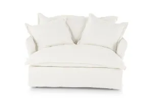 Toorak Coastal Love Seat Sofa, White, by Lounge Lovers by Lounge Lovers, a Chairs for sale on Style Sourcebook