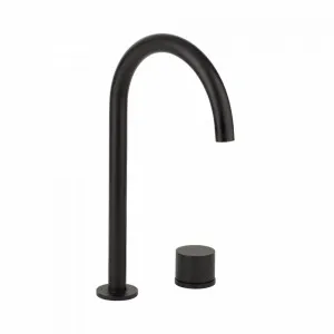 Milani Basin Hob Mixer Set - Matte Black by ABI Interiors Pty Ltd, a Bathroom Taps & Mixers for sale on Style Sourcebook