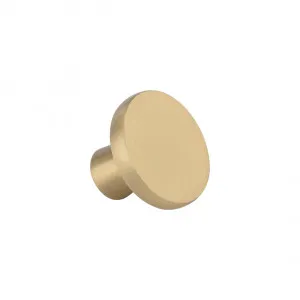 Pika Cabinetry Knob - Brushed Brass by ABI Interiors Pty Ltd, a Cabinet Hardware for sale on Style Sourcebook