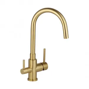 Elysian Commercial 3-Way Filter Tap - Brushed Brass by ABI Interiors Pty Ltd, a Kitchen Taps & Mixers for sale on Style Sourcebook