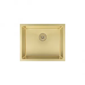 Seba Single Sink 550mm (Deep) - Brushed Brass by ABI Interiors Pty Ltd, a Kitchen Sinks for sale on Style Sourcebook