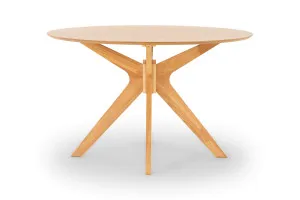 Starburst Round Dining Table, Solid Timber Legs, Natural Oak, by Lounge Lovers by Lounge Lovers, a Dining Tables for sale on Style Sourcebook