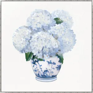 Hydrangea Bouquet 1' Medium Canvas in Antique Silver Frame by Style My Home, a Painted Canvases for sale on Style Sourcebook