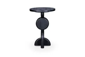 Banjo Modern Side Table, Black Recycled Elm, by Lounge Lovers by Lounge Lovers, a Side Table for sale on Style Sourcebook