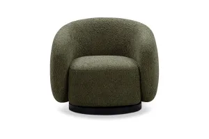 Billie Modern Armchair, Green Shearling Fabric, by Lounge Lovers by Lounge Lovers, a Chairs for sale on Style Sourcebook