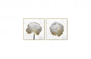 Set of 2 Blossom Flower Wall Art Canvas 3 sizes available 50cm x 50cm by Luxe Mirrors, a Artwork & Wall Decor for sale on Style Sourcebook