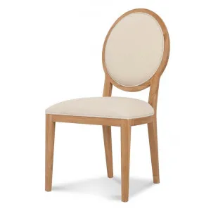Set of 2 - Lula Light Beige Fabric Dining Chair - Natural Frame by Interior Secrets - AfterPay Available by Interior Secrets, a Dining Chairs for sale on Style Sourcebook