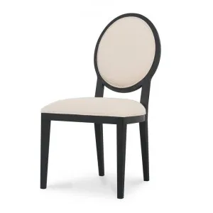 Set of 2 - Lula Light Beige Fabric Dining Chair - Black Frame by Interior Secrets - AfterPay Available by Interior Secrets, a Dining Chairs for sale on Style Sourcebook
