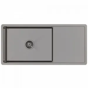 Buildmat Brushed Gunmetal Cody 950x450 Single Bowl w Drain Board Sink by Buildmat, a Kitchen Sinks for sale on Style Sourcebook