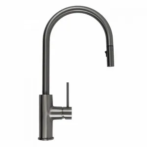 Buildmat Mira Brushed Gunmetal Pull Out Mixer by Buildmat, a Kitchen Taps & Mixers for sale on Style Sourcebook
