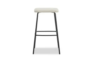 Mia 75cm Natural Bar Stool, Beige Polyester Upholstery, by Lounge Lovers by Lounge Lovers, a Bar Stools for sale on Style Sourcebook