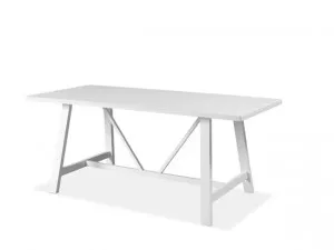 Hamptons 6 Seater Dining Table - White by Mocka, a Kitchen & Dining Furniture for sale on Style Sourcebook