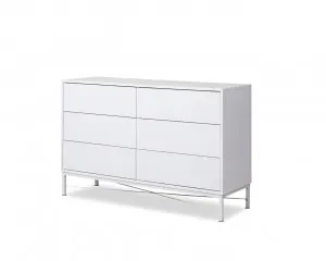 Nyla Six Drawer - White by Mocka, a Bedroom Storage for sale on Style Sourcebook