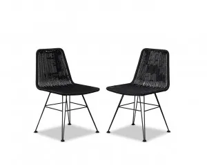 Xavier Dining Chair - Set of 2 - Black by Mocka, a Dining Chairs for sale on Style Sourcebook