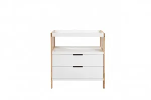 Aspiring Change Table with Drawers - White/Natural by Mocka, a Changing Tables for sale on Style Sourcebook