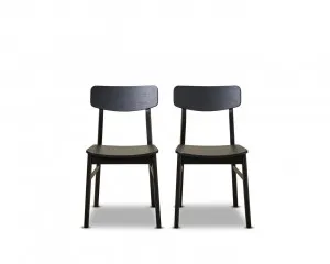Leon Dining Chair - Set of Two - Black by Mocka, a Dining Chairs for sale on Style Sourcebook