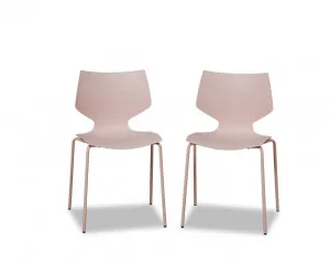 Pia Dining Chair - Set of 2 - Blush by Mocka, a Dining Chairs for sale on Style Sourcebook