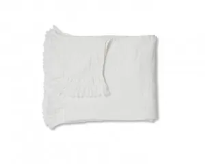 Molly Fringed Cotton Throw Blanket - Ivory by Mocka, a Cushions, Decorative Pillows for sale on Style Sourcebook