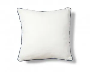 Mocka Piped Cushion - White/Navy by Mocka, a Cushions, Decorative Pillows for sale on Style Sourcebook