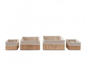 Kata Boxes - Natural - Set of 4 by Mocka, a Baskets & Boxes for sale on Style Sourcebook