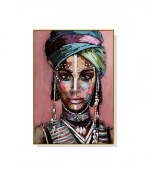 African Woman Wall Art Canvas 3 sizes available 50cm x 70cm by Luxe Mirrors, a Artwork & Wall Decor for sale on Style Sourcebook