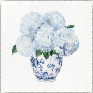 Hydrangea Bouquet 2' Medium Canvas in Antique Silver Frame by Style My Home, a Painted Canvases for sale on Style Sourcebook