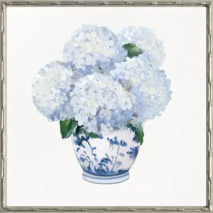 Hydrangea Bouquet 1 Small Canvas in Bamboo Champagne Frame by Style My Home, a Painted Canvases for sale on Style Sourcebook