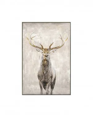 Desiree Deer Wall Art Canvas 90cm x 60cm by Luxe Mirrors, a Artwork & Wall Decor for sale on Style Sourcebook