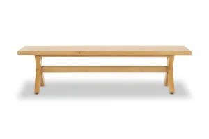 Graze Cross 220cm Oak Bench, Solid American Oak Timber, by Lounge Lovers by Lounge Lovers, a Chairs for sale on Style Sourcebook