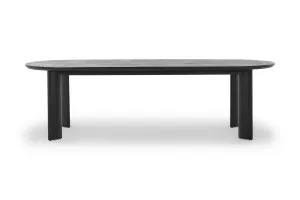 Graze Arrow 270cm Oak Dining Table, Black Solid Oak Timber, by Lounge Lovers by Lounge Lovers, a Dining Tables for sale on Style Sourcebook