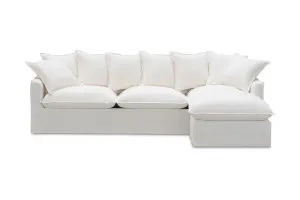 Venice Coastal Right-Hand Chaise Sofa, White, by Lounge Lovers by Lounge Lovers, a Sofas for sale on Style Sourcebook
